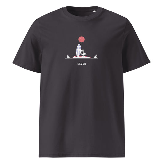 T-shirt Surf Shark BIO (anthracite unisexe)