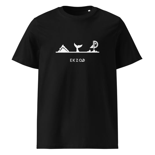 T-shirt Whale coton BIO (noir unisexe)