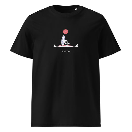 T-shirt Surf Shak BIO (noir unisexe)