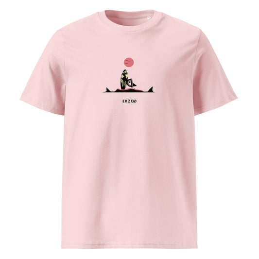T-shirt Surf Shark BIO (rose unisexe)