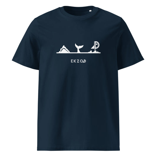 T-shirt Whale coton BIO (bleu marine unisexe)