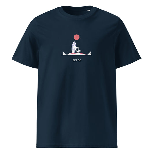 T-shirt Surf Shak BIO (bleu marine unisexe)