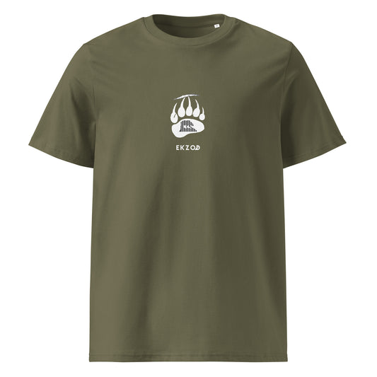T-shirt Bear Scratch coton BIO (kaki unisexe)