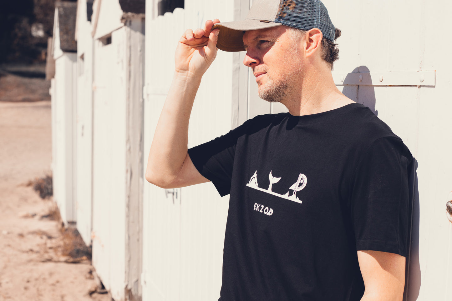 T-shirt Whale coton BIO (noir unisexe)