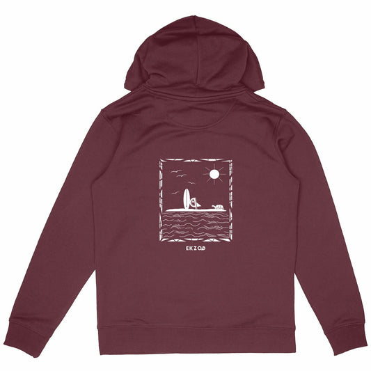 hoodie epais lagon - dos_bordeaux