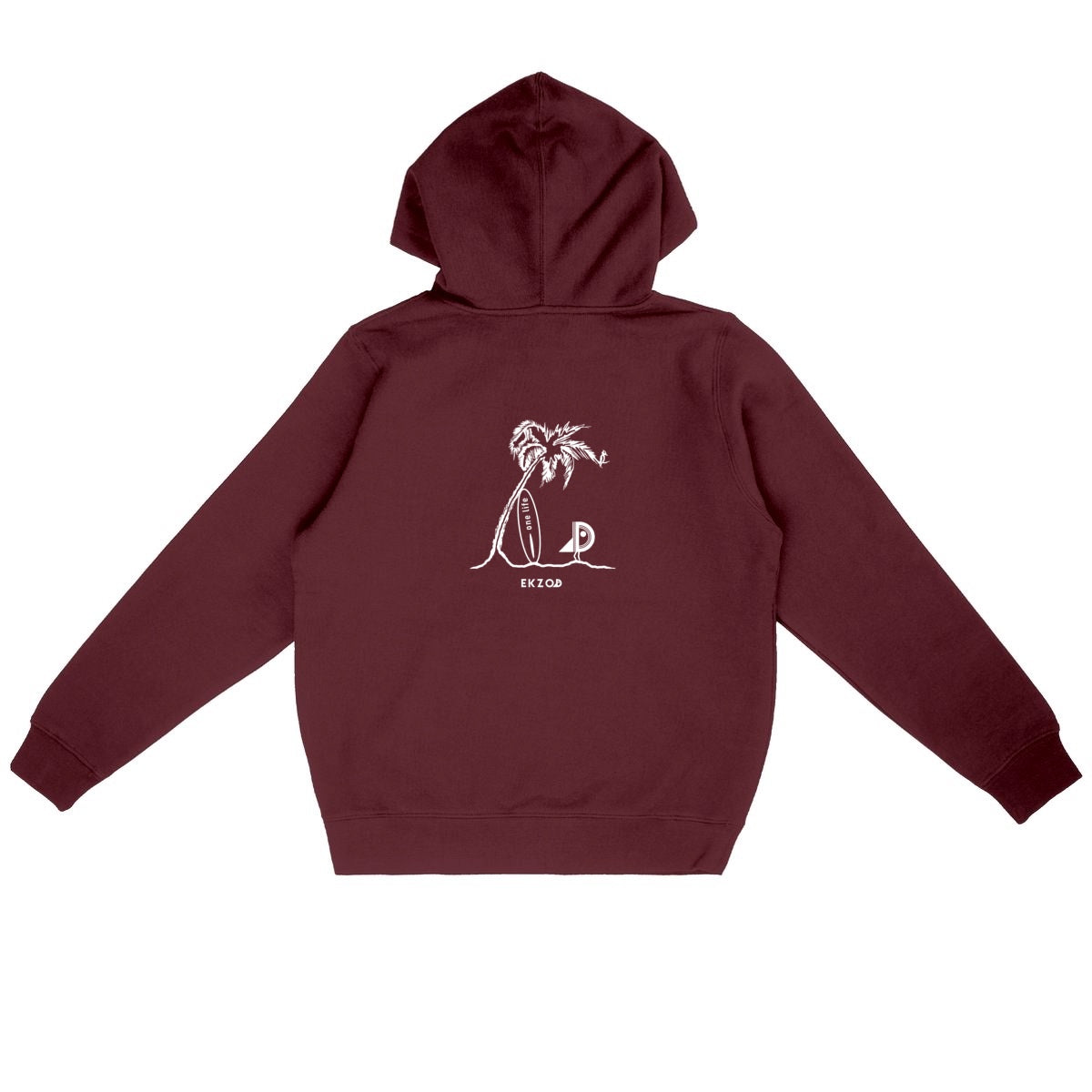 HOODIE EVASION BIO unisexe - dos_bordeaux