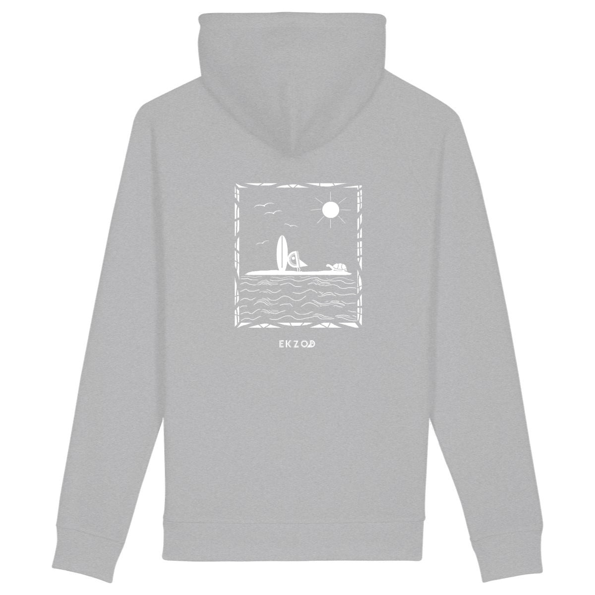 hoodie wave blanc - dos_gris