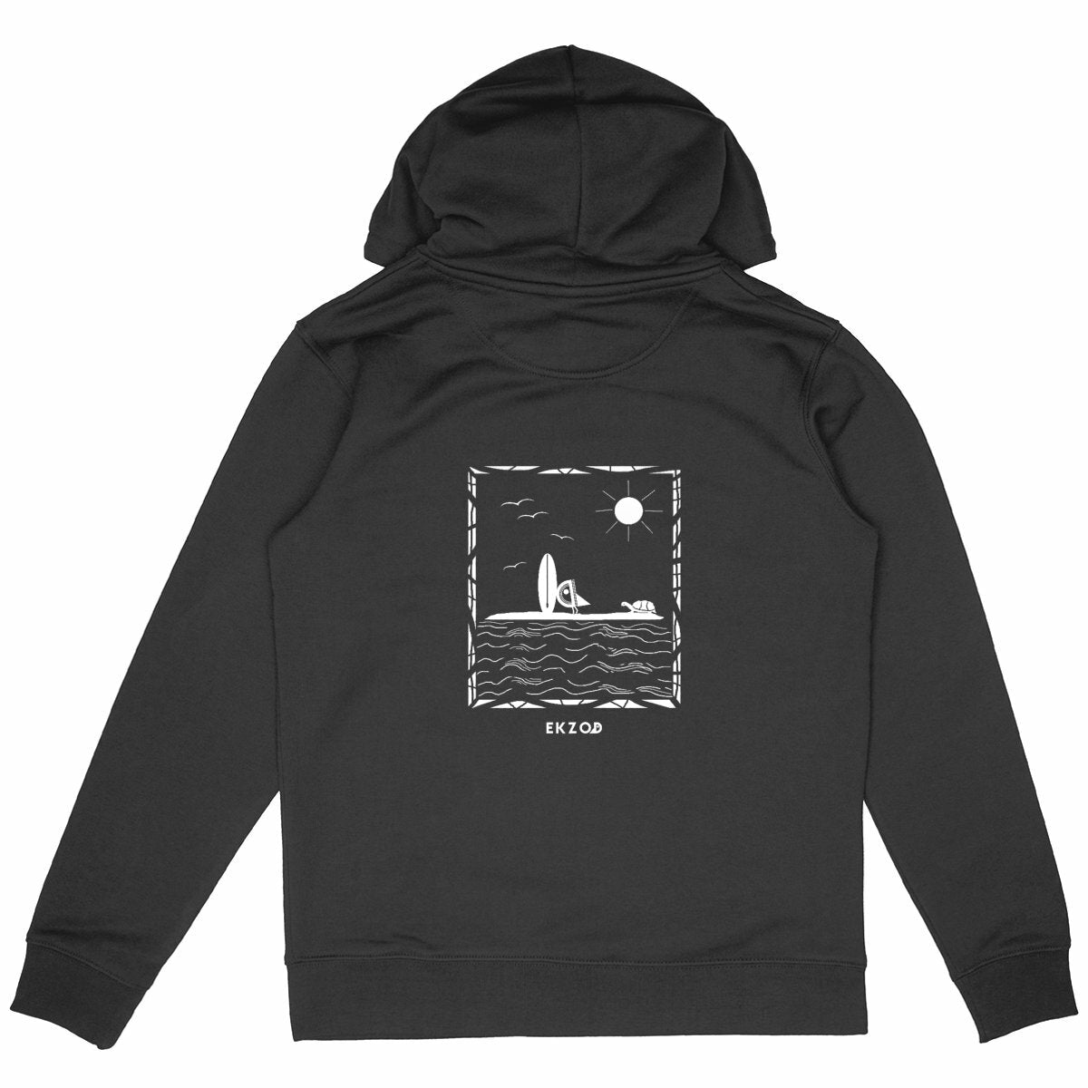 hoodie epais lagon - dos_noir