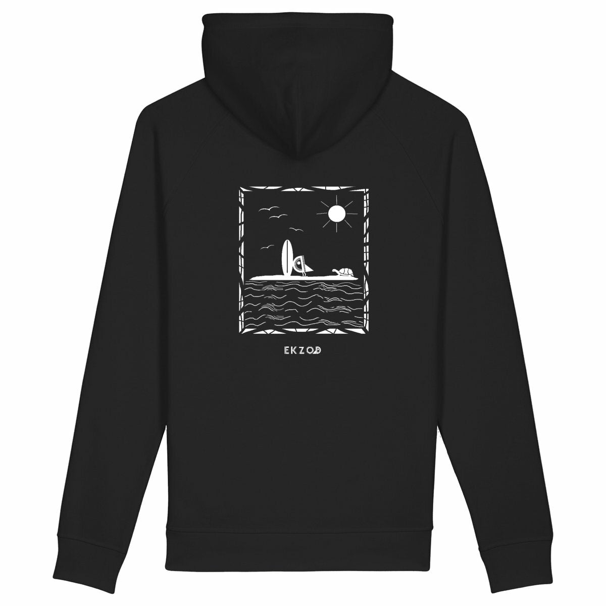 hoodie wave blanc - dos_noir
