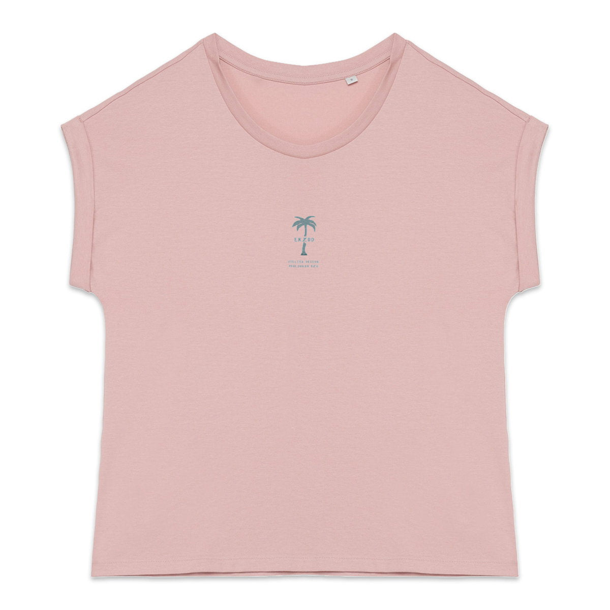 femme tsh large rose noir - face_3