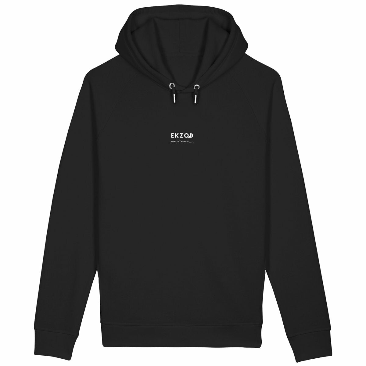 hoodie wave blanc - face_noir