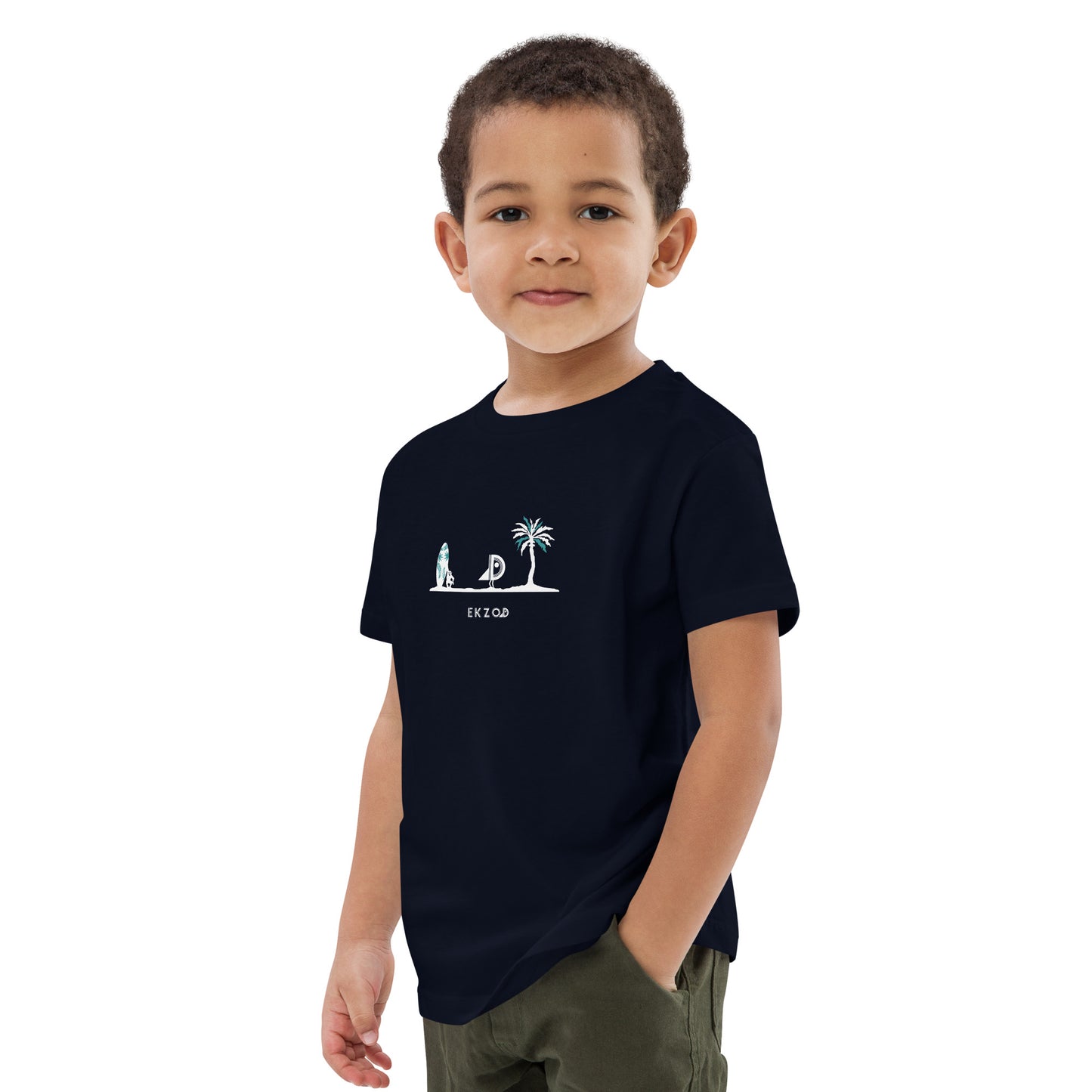 T-shirt Playa coton BIO (bleu marine enfant 3/14ans)