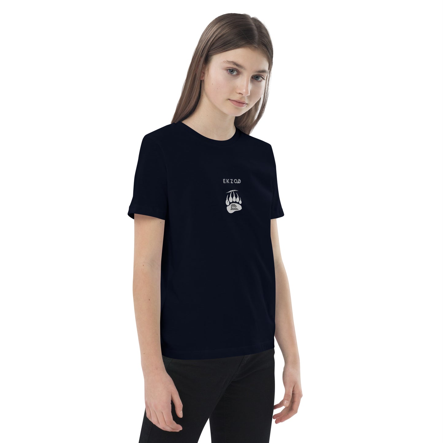 T-shirt Bear Scratch coton (bleu marinr enfant 3/14 ans)