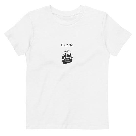 T-shirt Bear Scratch coton BIO (blanc enfant 3/14 ans)