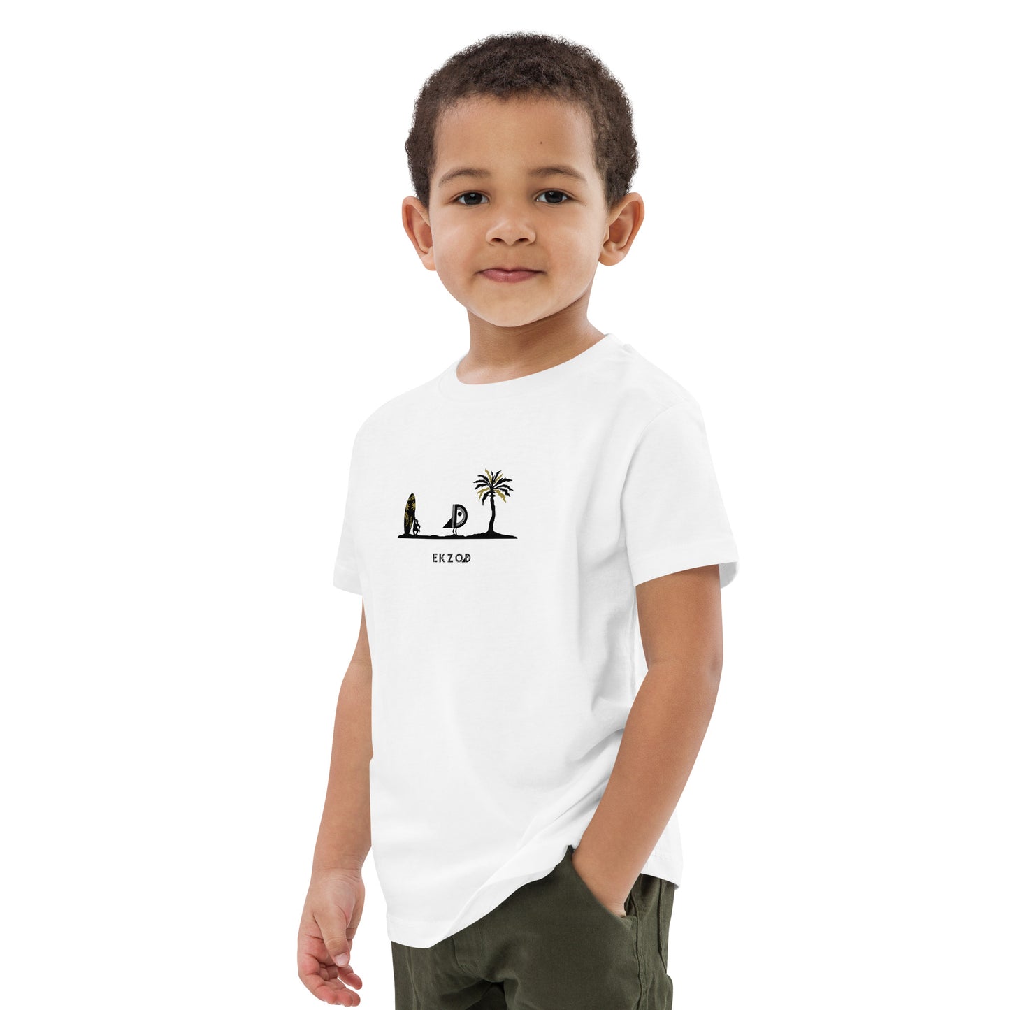 T-shirt Playa coton BIO (blanc enfant 3/14ans)