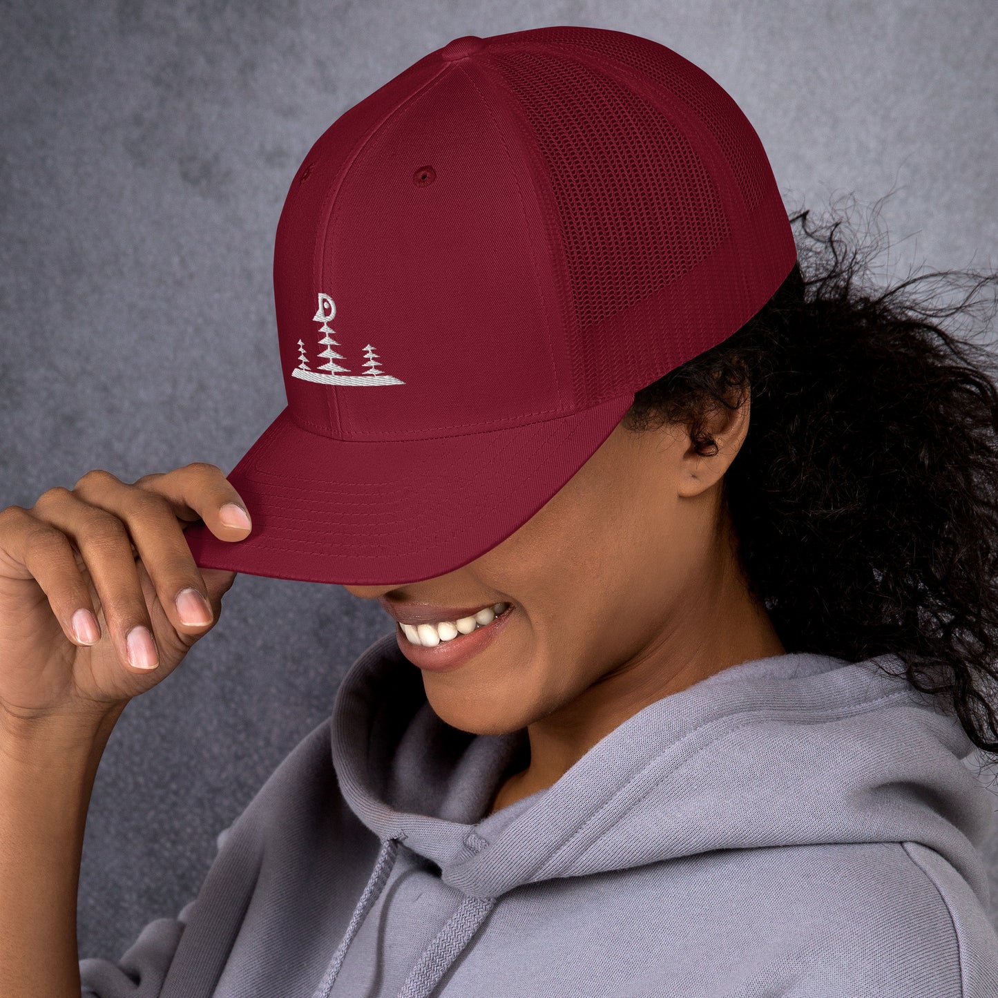 Casquette Trucker "Forest" bordeaux