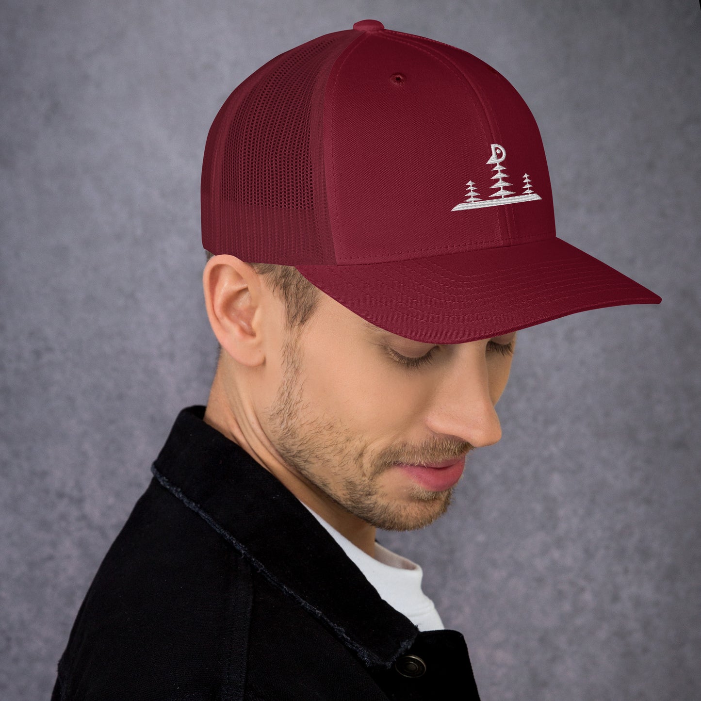 Casquette Trucker "Forest" bordeaux