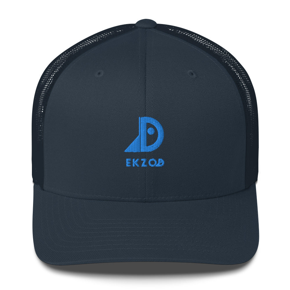 Casquette Trucker brodée (bleu)