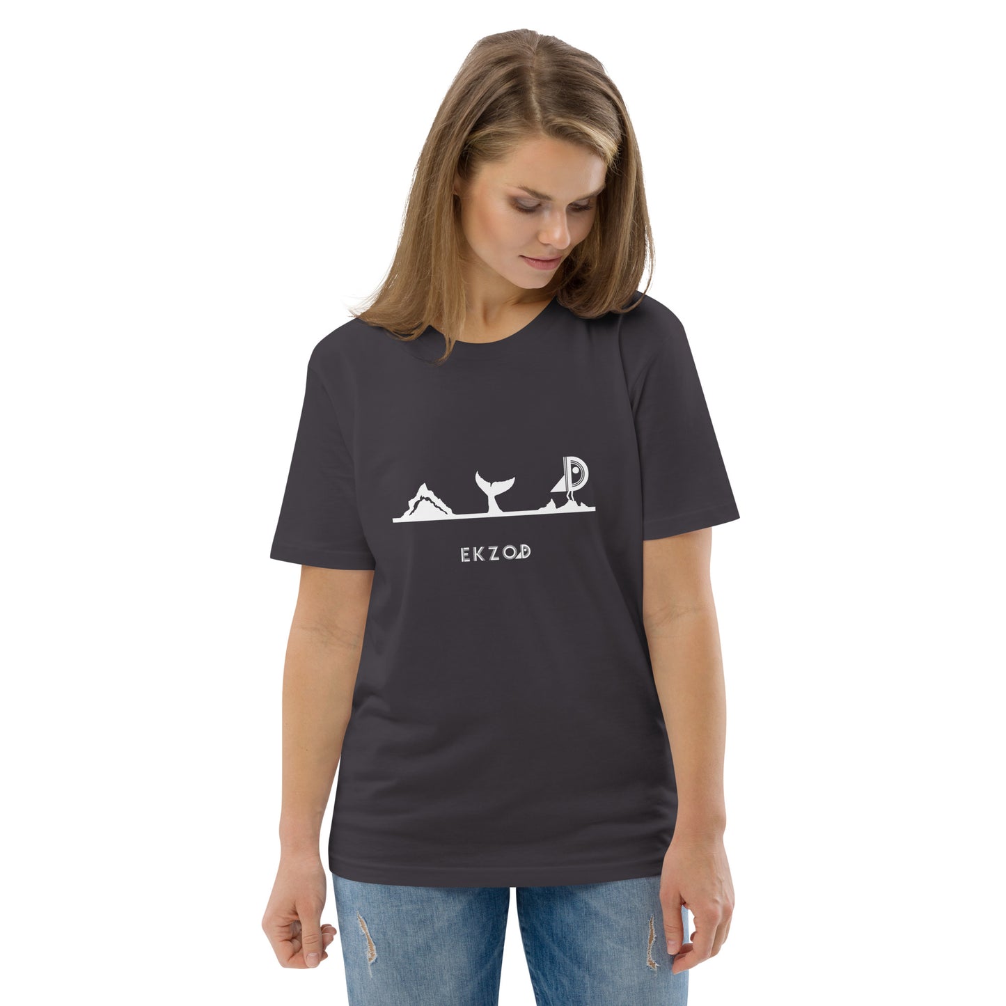 T-shirt Whale coton BIO (anthracite unisexe)