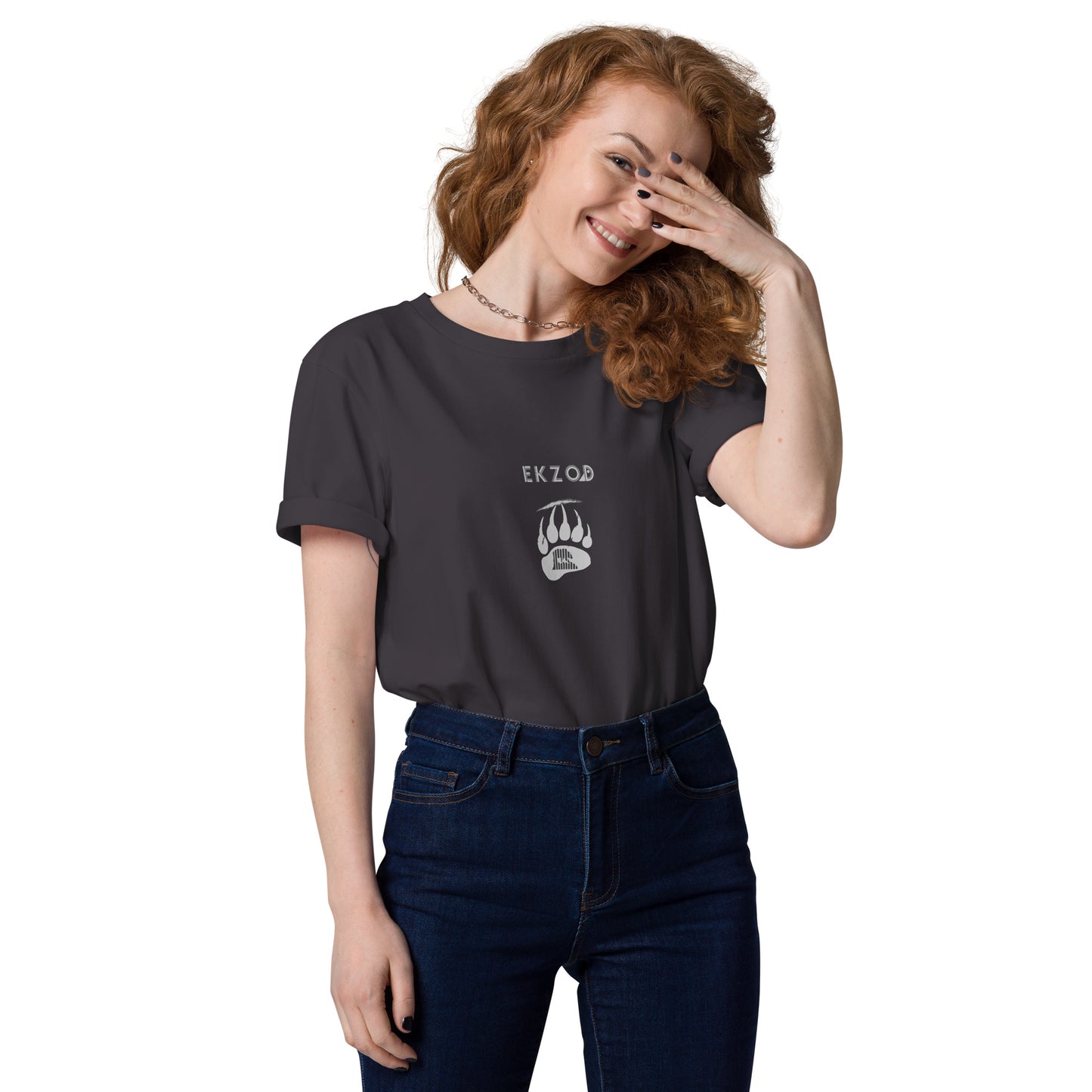 T-shirt Bear Scratch coton BIO (anthracite unisexe)