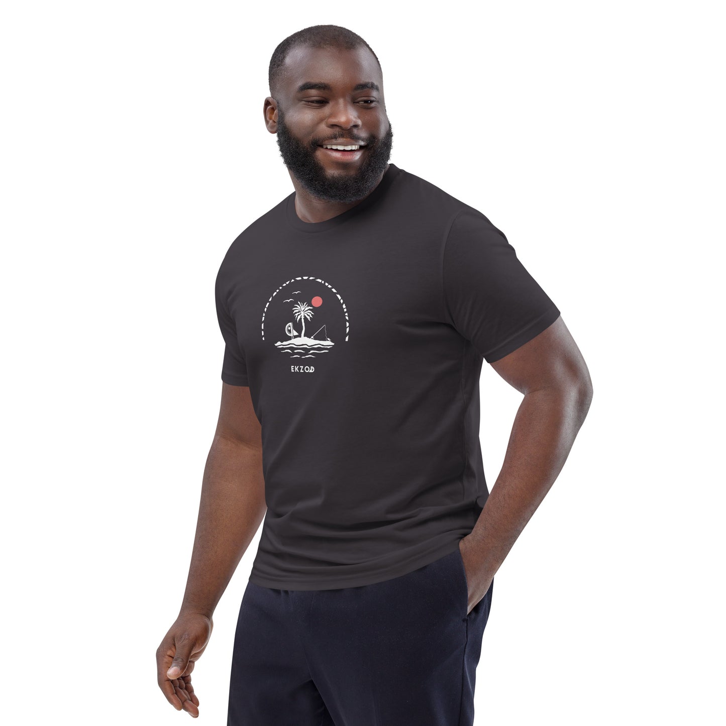 T-shirt Fisher's Island BIO (anthracite unisexe)