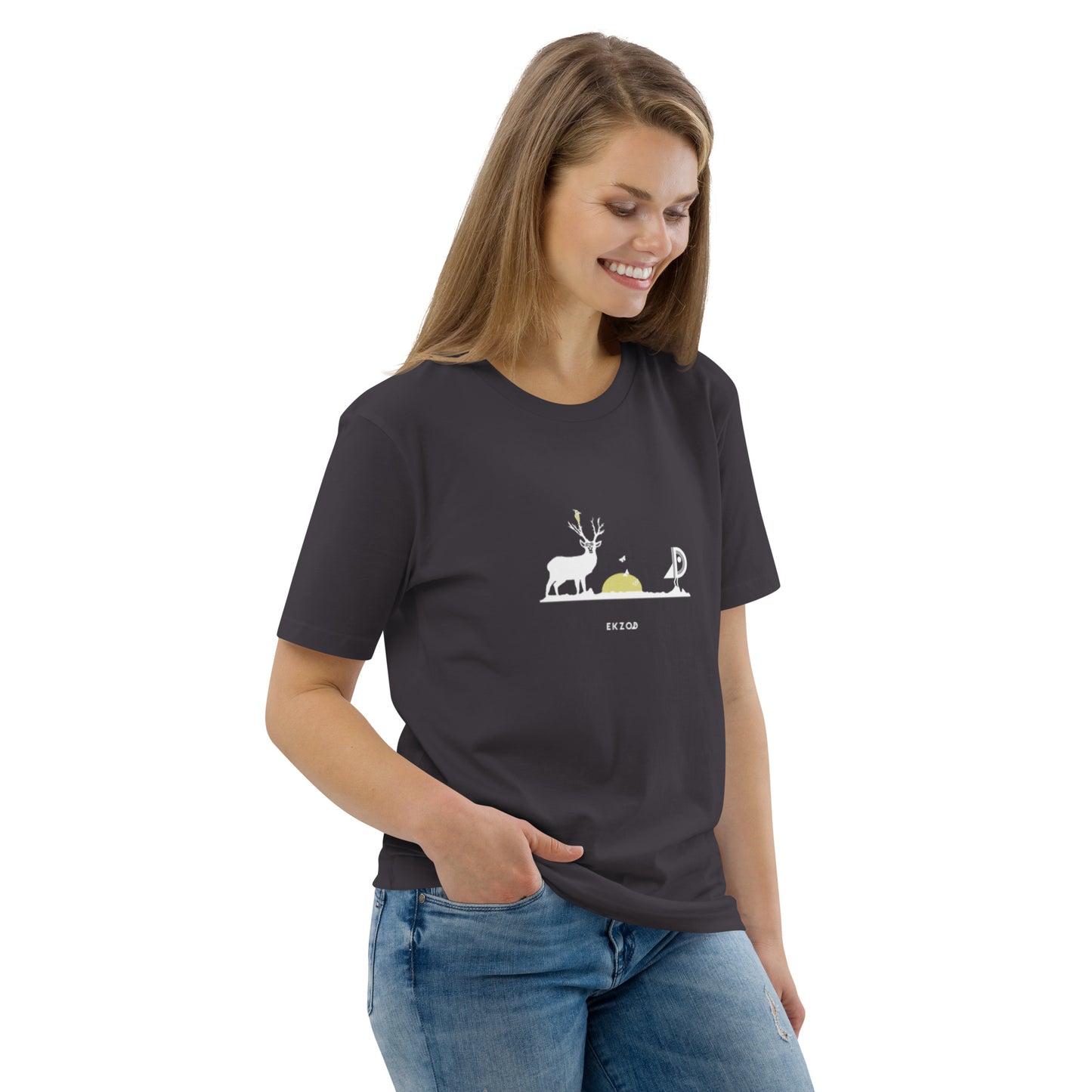 T-shirt Deer coton BIO (anthracite unisexe)