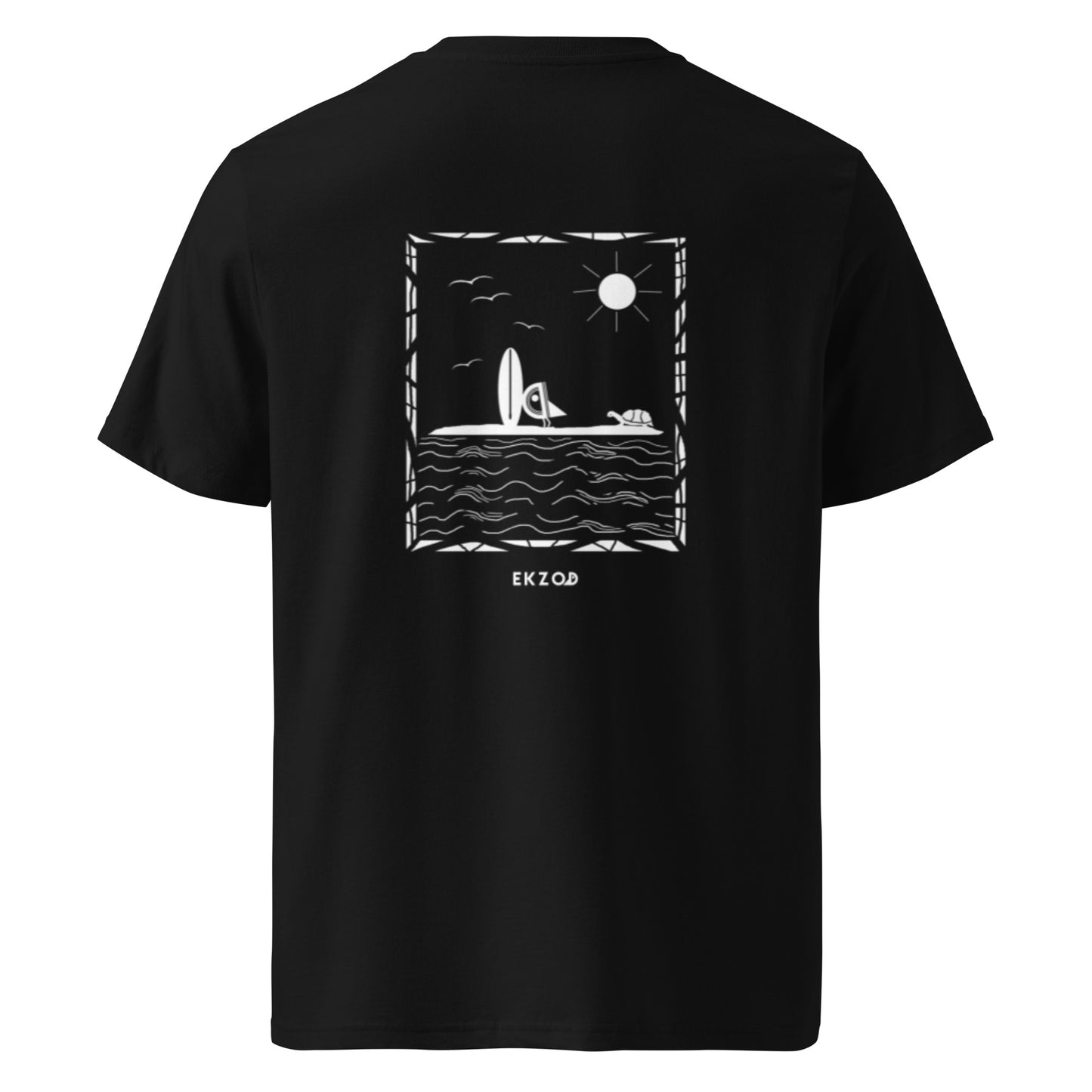 T-shirt Turtle Island coton BIO (noir unisexe)