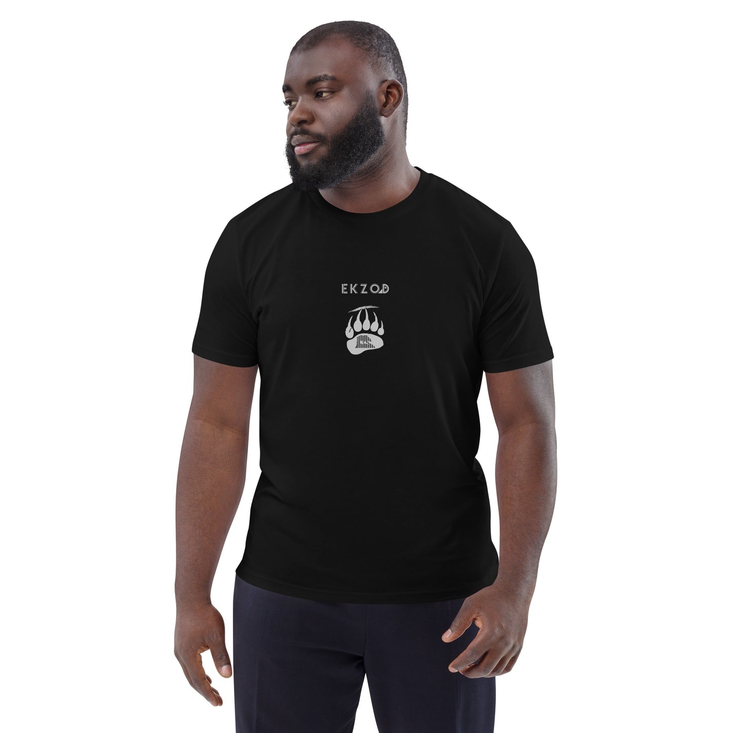 T-shirt Bear Scratch coton BIO (noir unisexe)