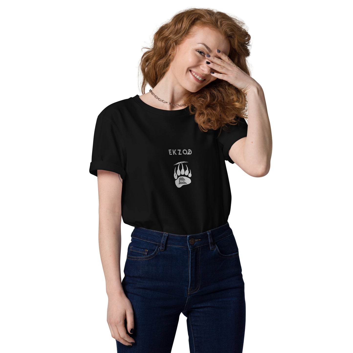 T-shirt Bear Scratch coton BIO (noir unisexe)