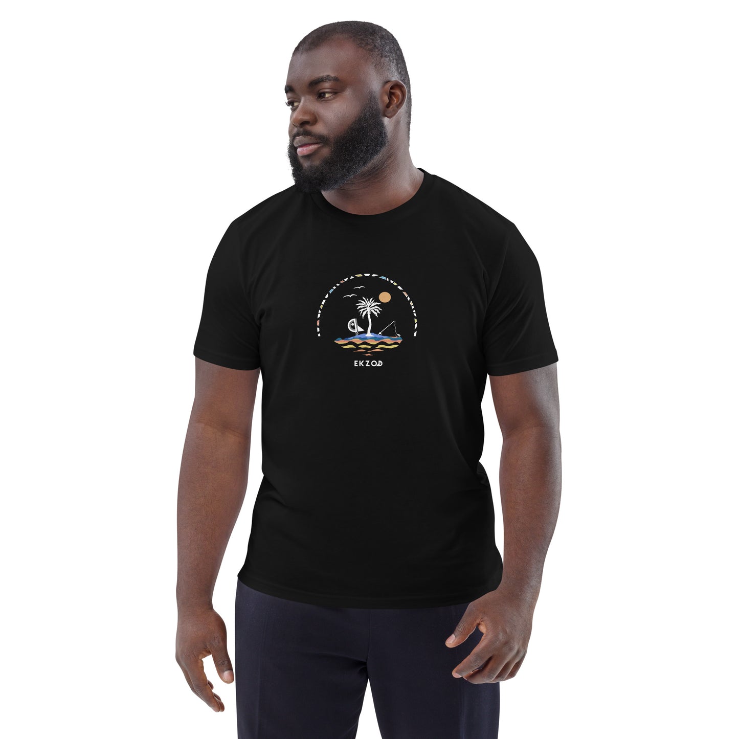 T-shirt Fisher's Island BIO (noir unisexe)