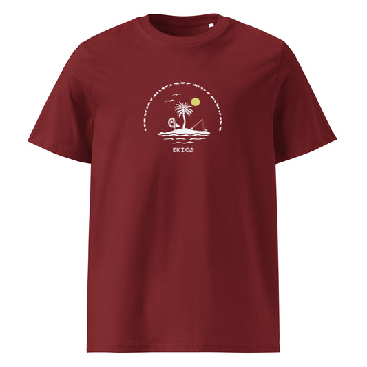 T-shirt Fisher's Island BIO (grenat unisexe)