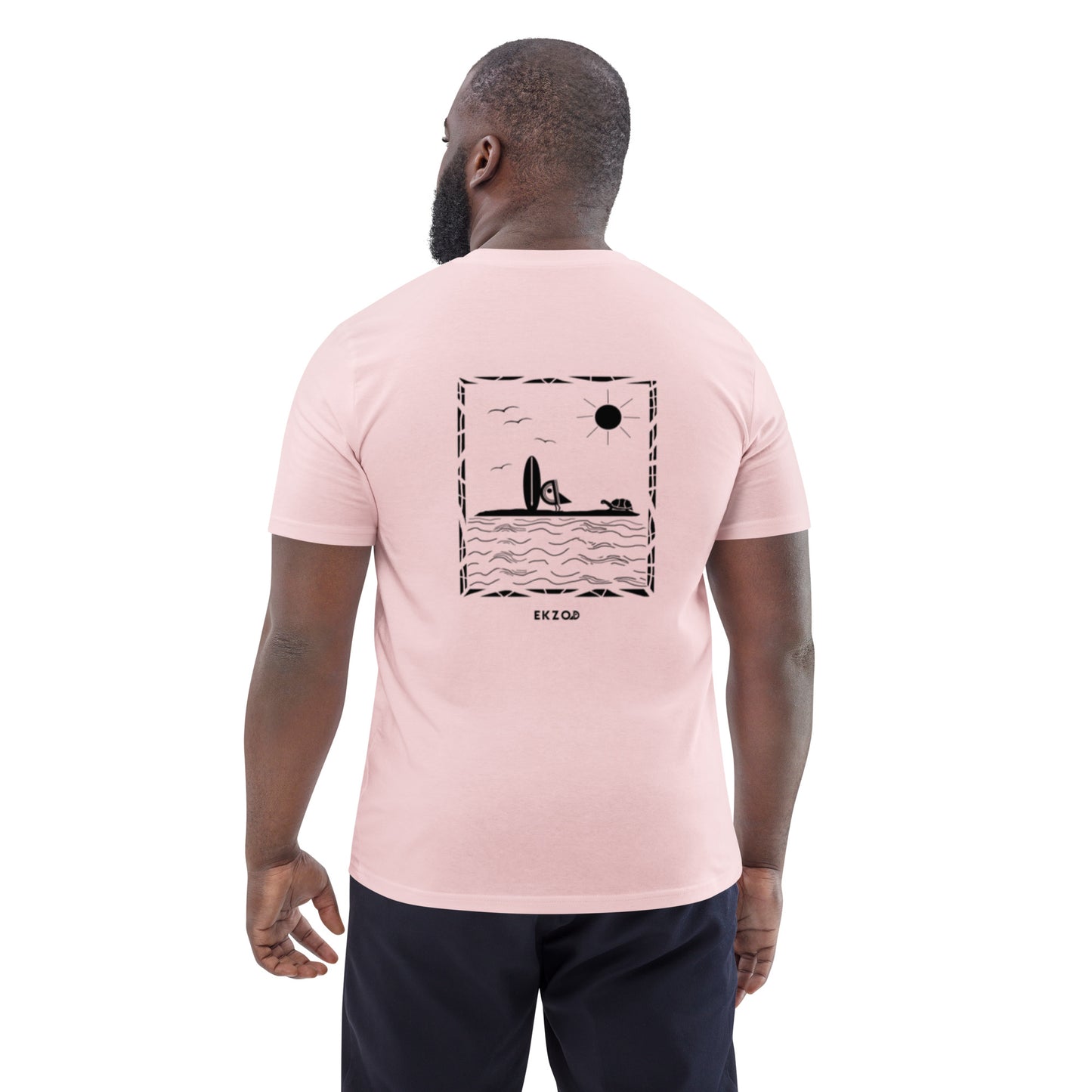 T-shirt Turtle Island coton BIO (rose unisexe)