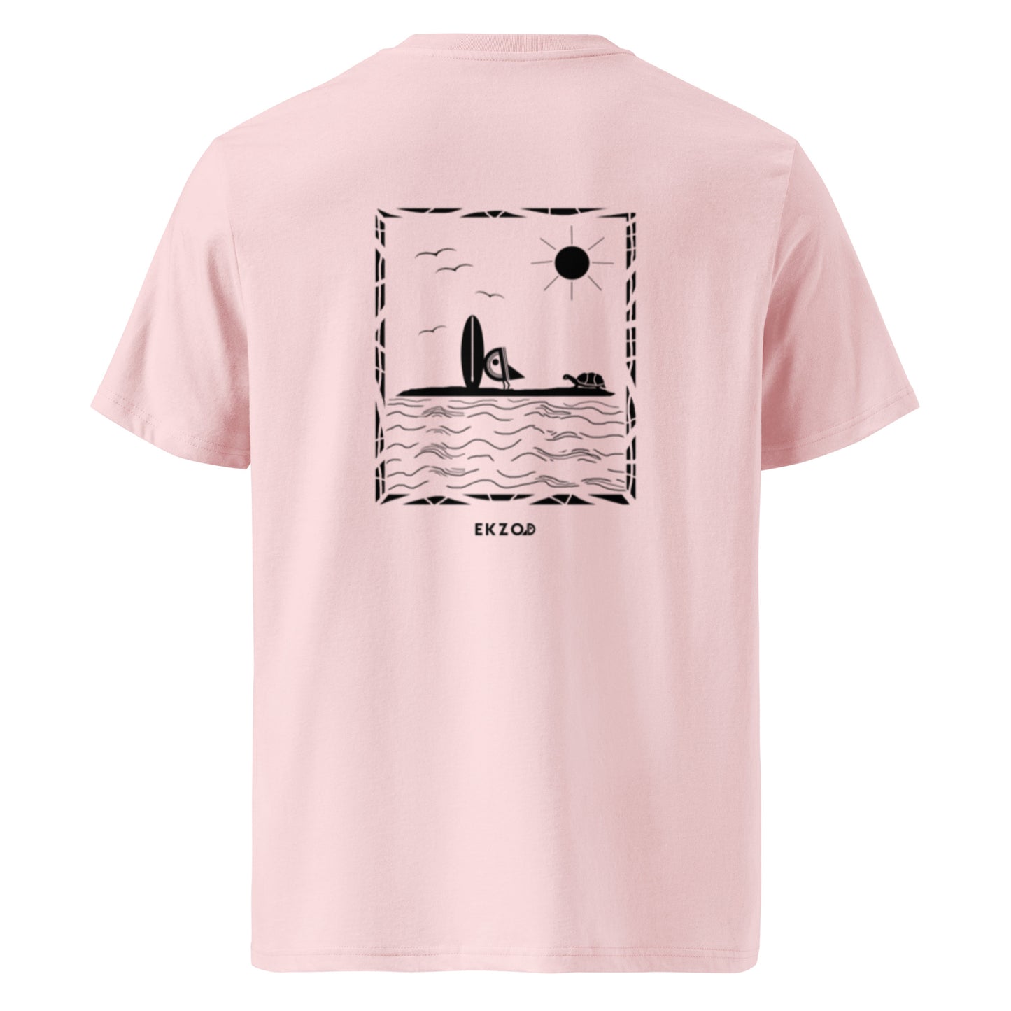 T-shirt Turtle Island coton BIO (rose unisexe)