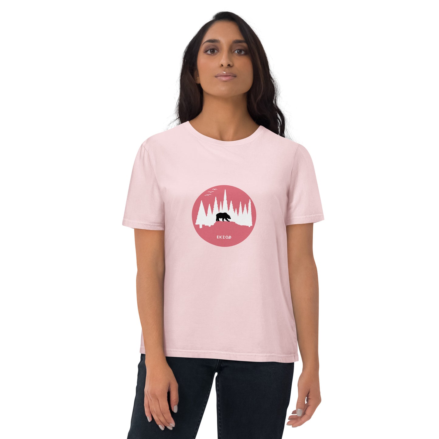 T-shirt Forest coton BIO (rose unisexe)