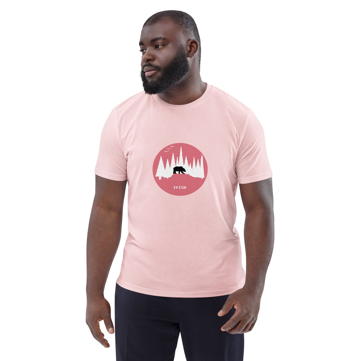 T-shirt Forest coton BIO (rose unisexe)