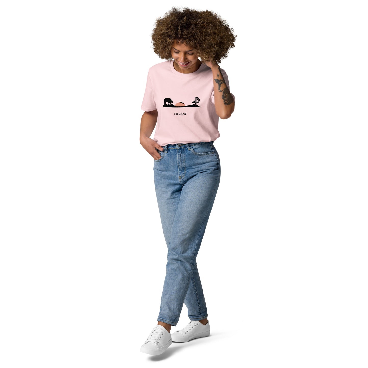 T-shirt Bear coton BIO (rose unisexe)