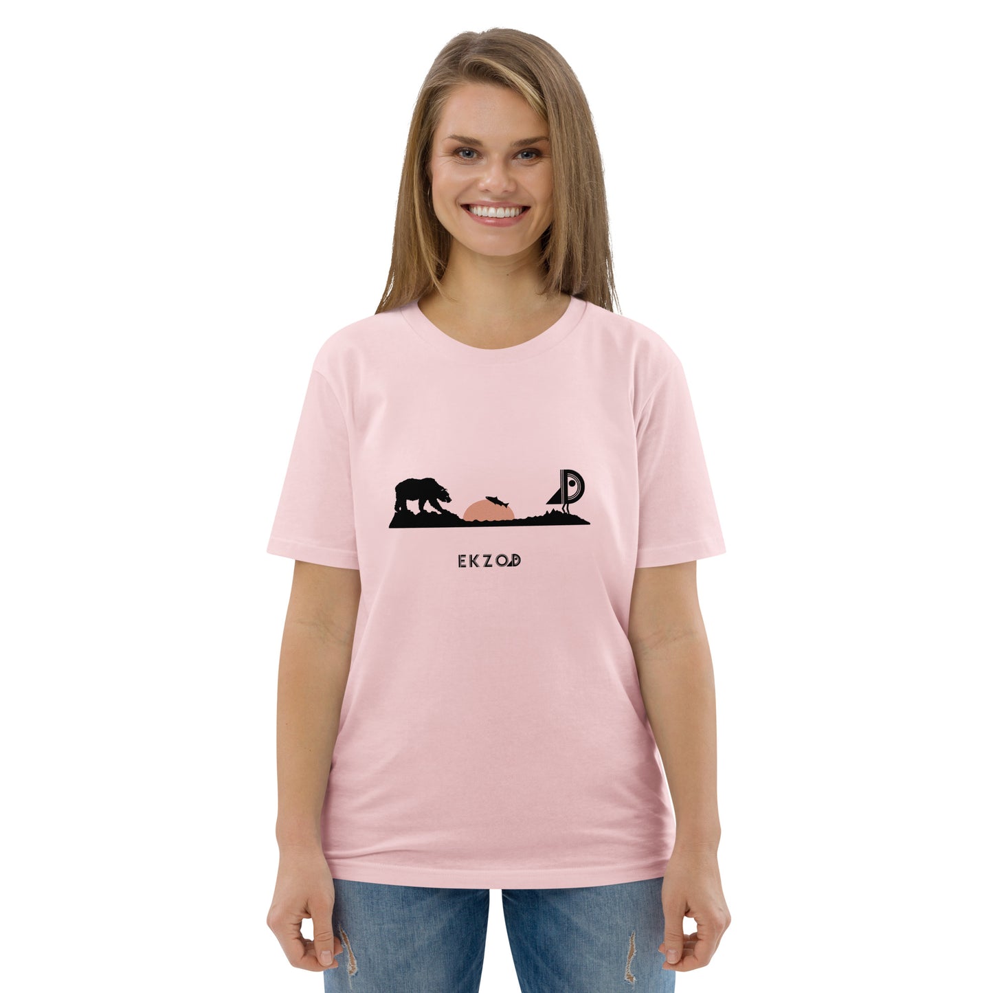 T-shirt Bear coton BIO (rose unisexe)