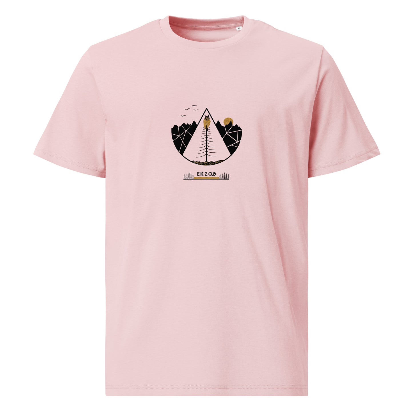 T-shirt Owl coton BIO (rose unisexe)