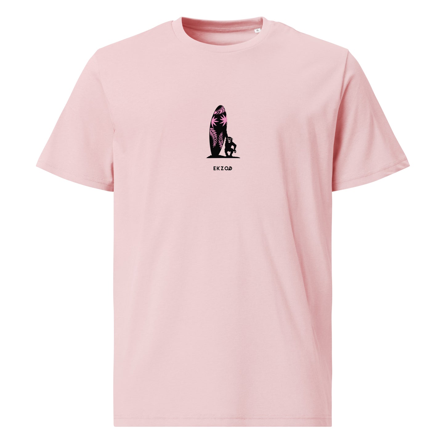 T-shirt Monkey Surf coton BIO (rose unisexe)