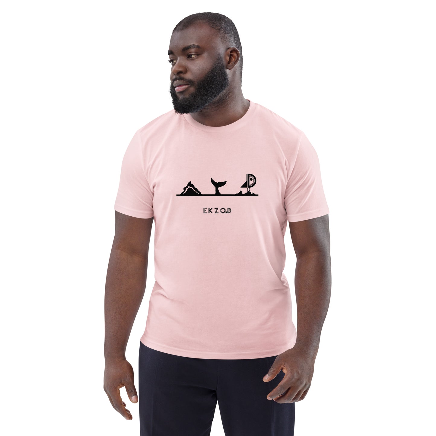 T-shirt Whale coton BIO (rose unisexe)