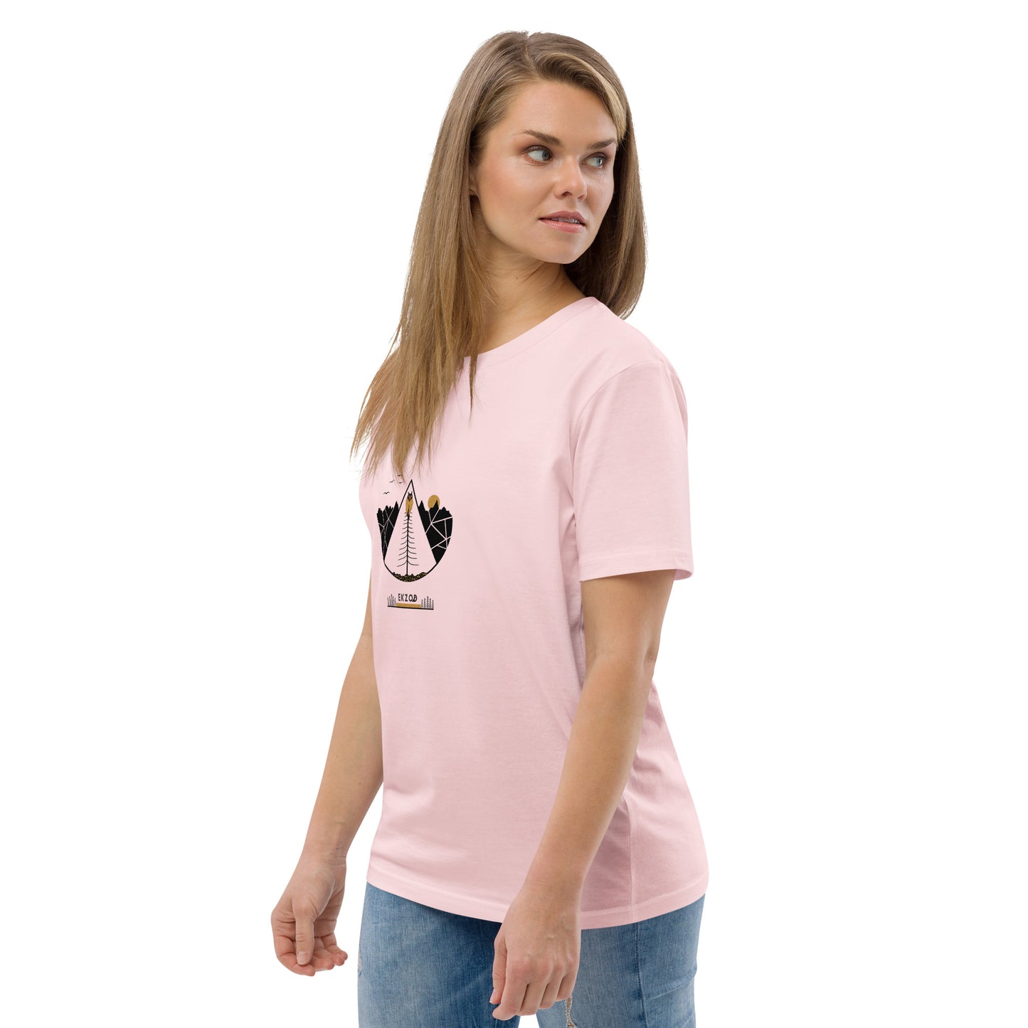 T-shirt Owl coton BIO (rose unisexe)