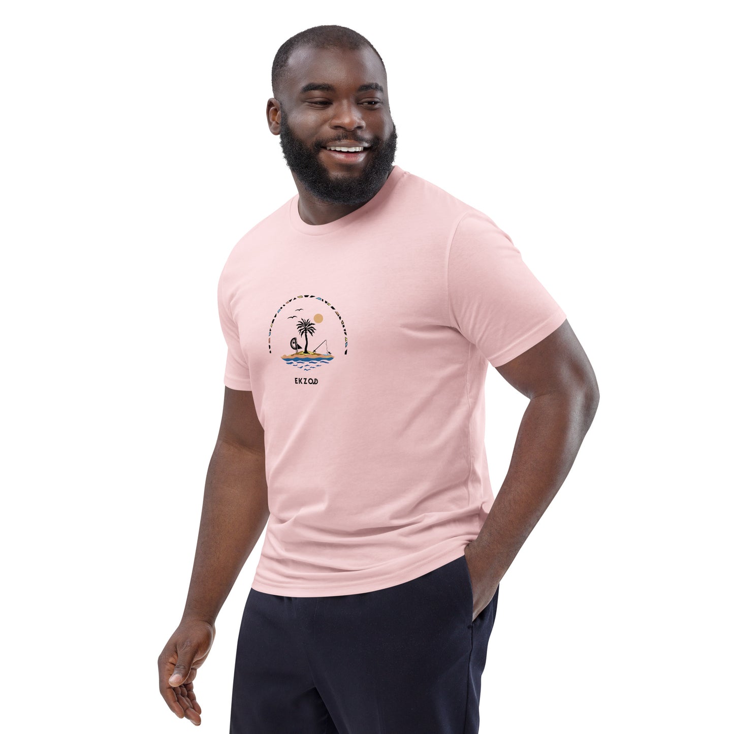 T-shirt Wave coton Bio (rose unisexe)