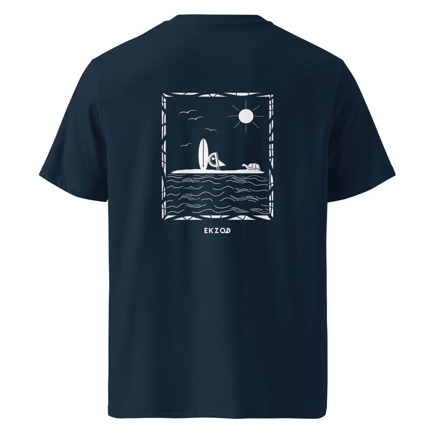 T-shirt Turtle Island coton BIO (bleu marine unisexe)