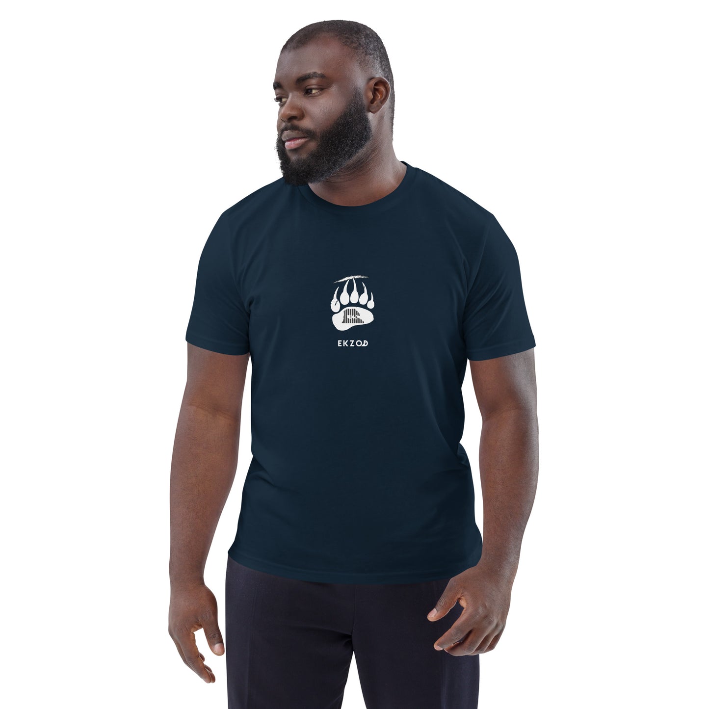 T-shirt Bear Scratch coton BIO (bleu marine unisexe)