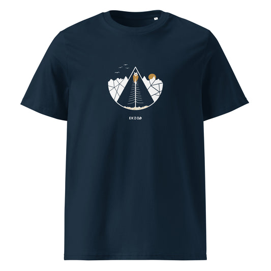 T-shirt OWL coton BIO (bleu marine unisexe)