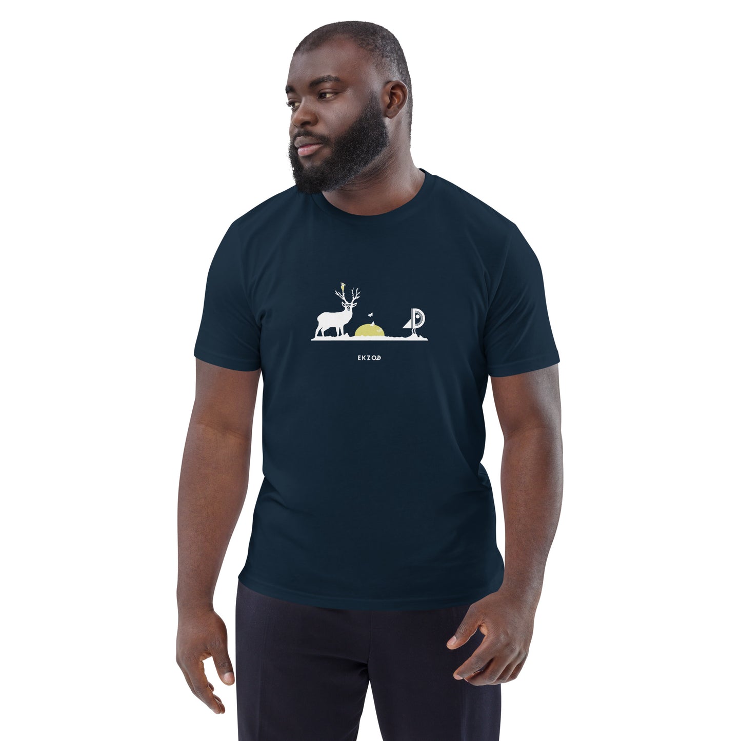 T-shirt Deer coton BIO (bleu marine unisexe)