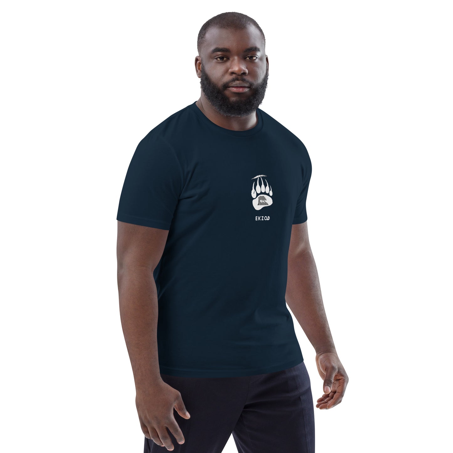 T-shirt Bear Scratch coton BIO (bleu marine unisexe)