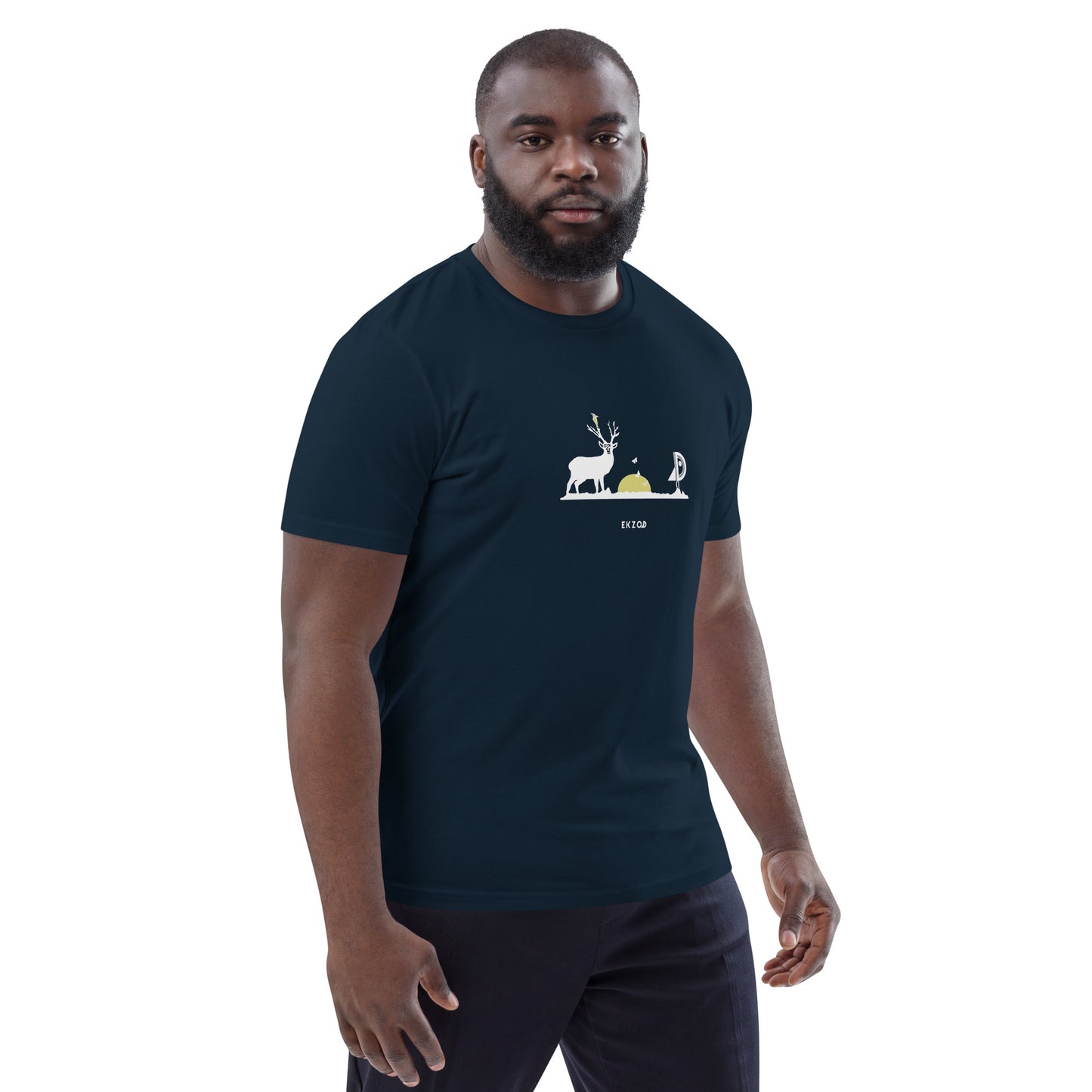 T-shirt Deer coton BIO (bleu marine unisexe)