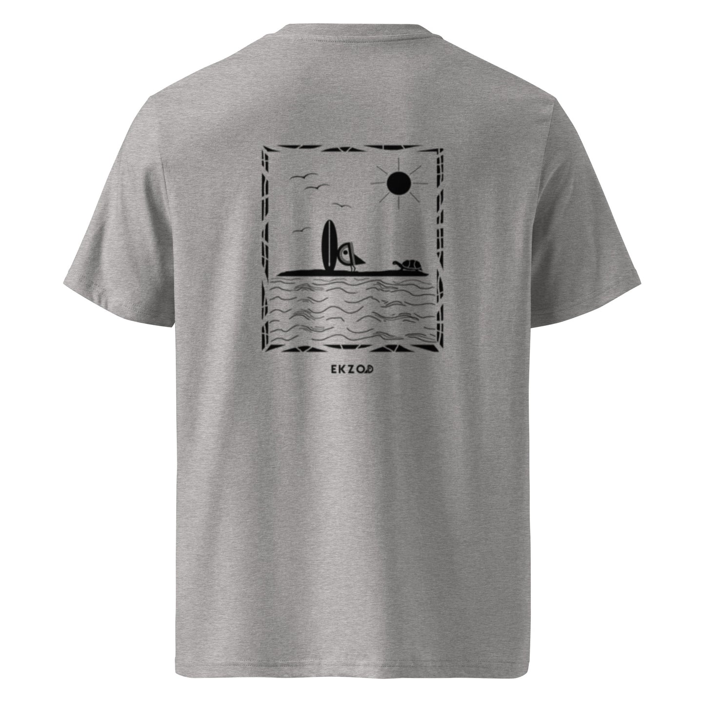 T-shirt Turtle Island coton BIO (gris unisexe)