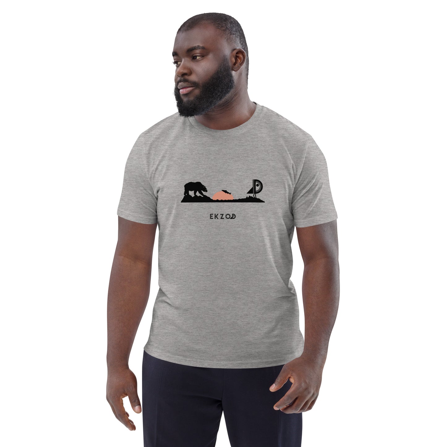 T-shirt Bear coton BIO (gris unisexe)